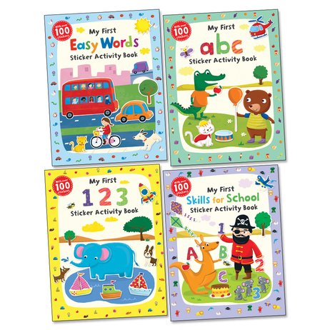 Pack of 4 My First Skills Sticker Activity Books