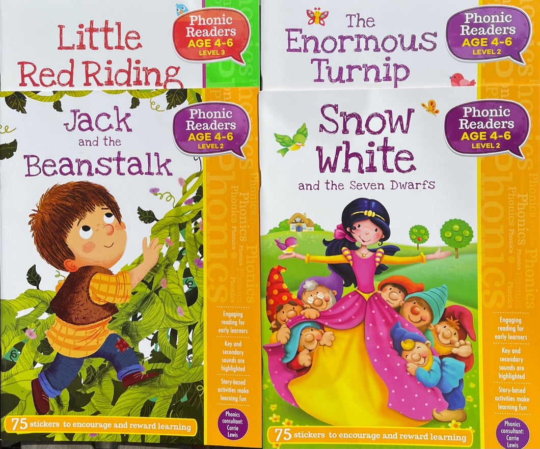 Set of 4 Phonics Story/Sticker books